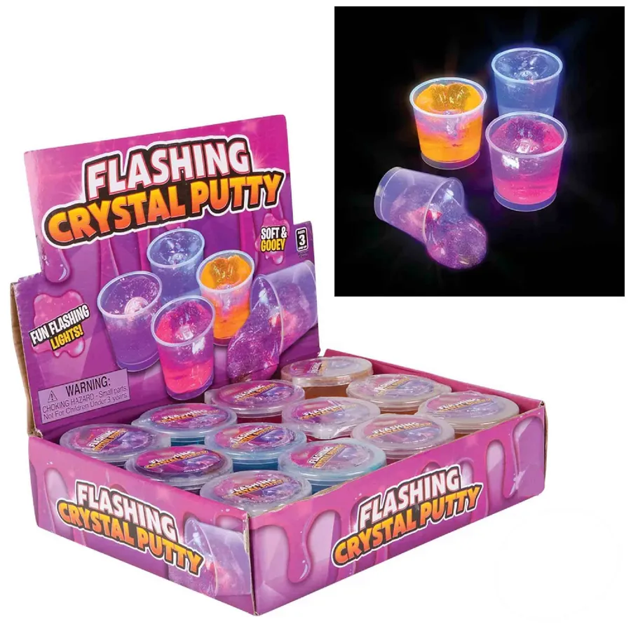 Flashing Crystal Putty Slime For Kids — wholesale Fidgets & Sensory by the case