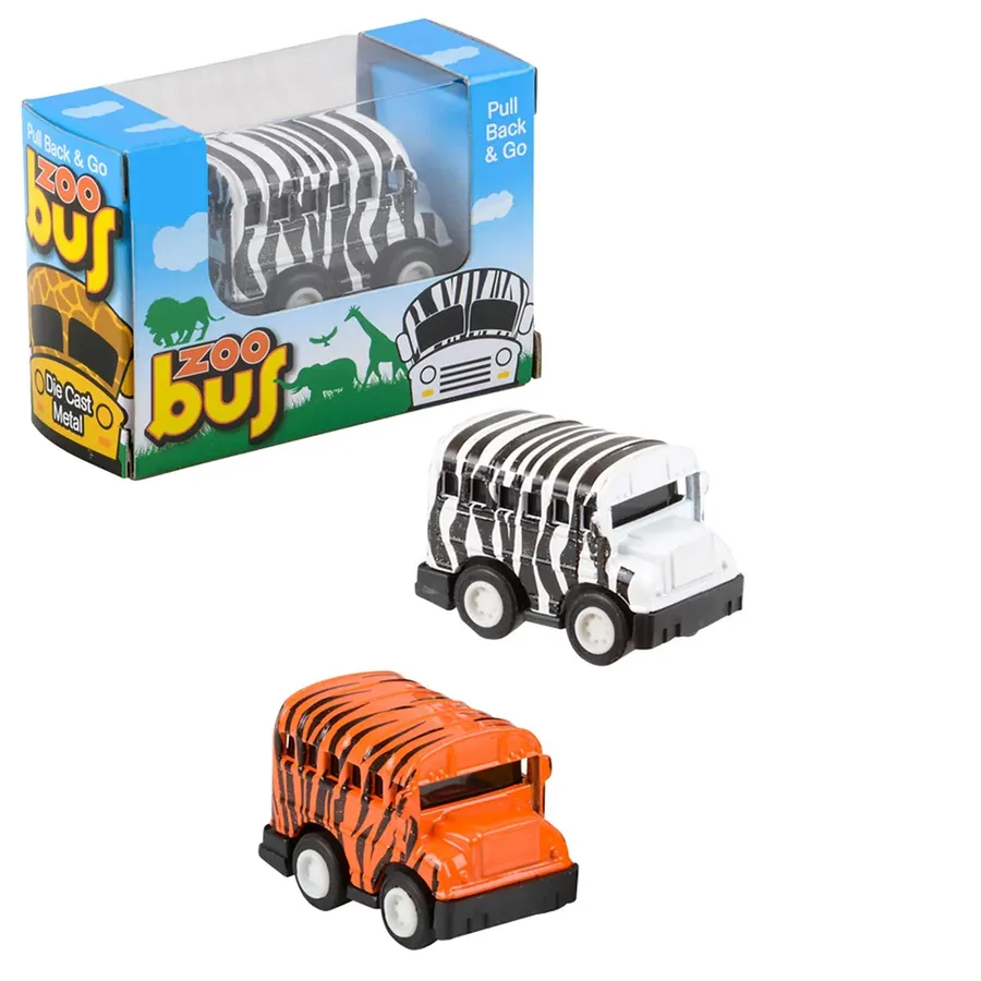 Mini Zoo Pull Back Bus Kids Toy- 1.75'' — wholesale Toys & Games by the case