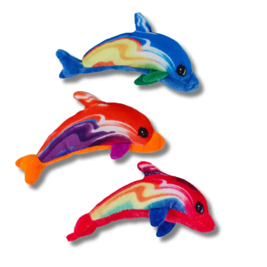 Soft Plush Rainbow Dolphin Kids Toy - Assorted — wholesale Plush & Squishies by the case