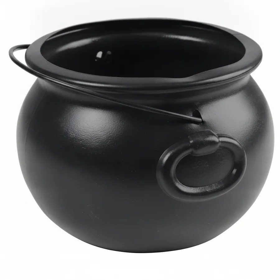 8-Inch Black Cauldron Halloween Decor - Fall and Autumn Seasonal Tabletop Accent — wholesale Seasonal & Holiday by the case
