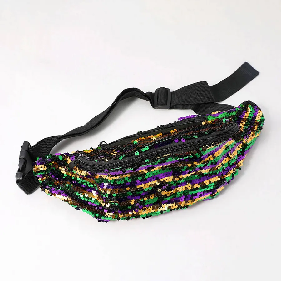 Adjustable Unisex Sequin Fanny Crossbody Bag — wholesale Bags & Backpacks by the case