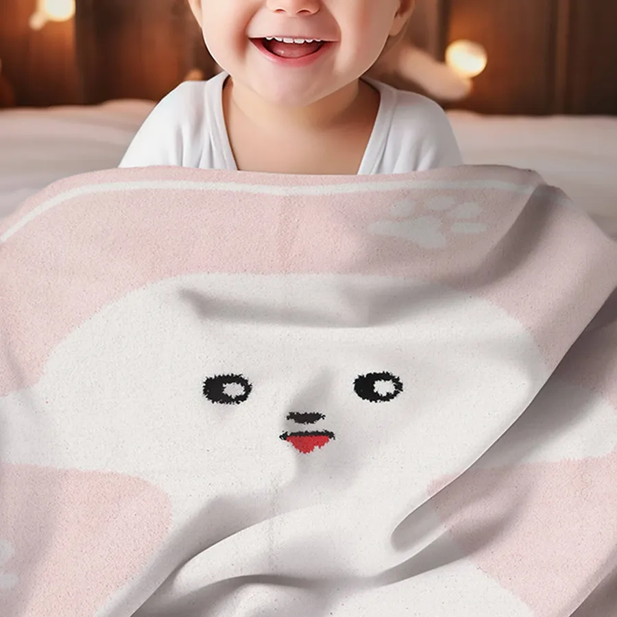 Cute Animal Printed Throw Blanket for Kids - Assorted — wholesale Home & Décor by the case