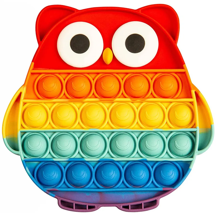 Kids Rainbow Owl Pop It Toy — wholesale Fidgets & Sensory by the case
