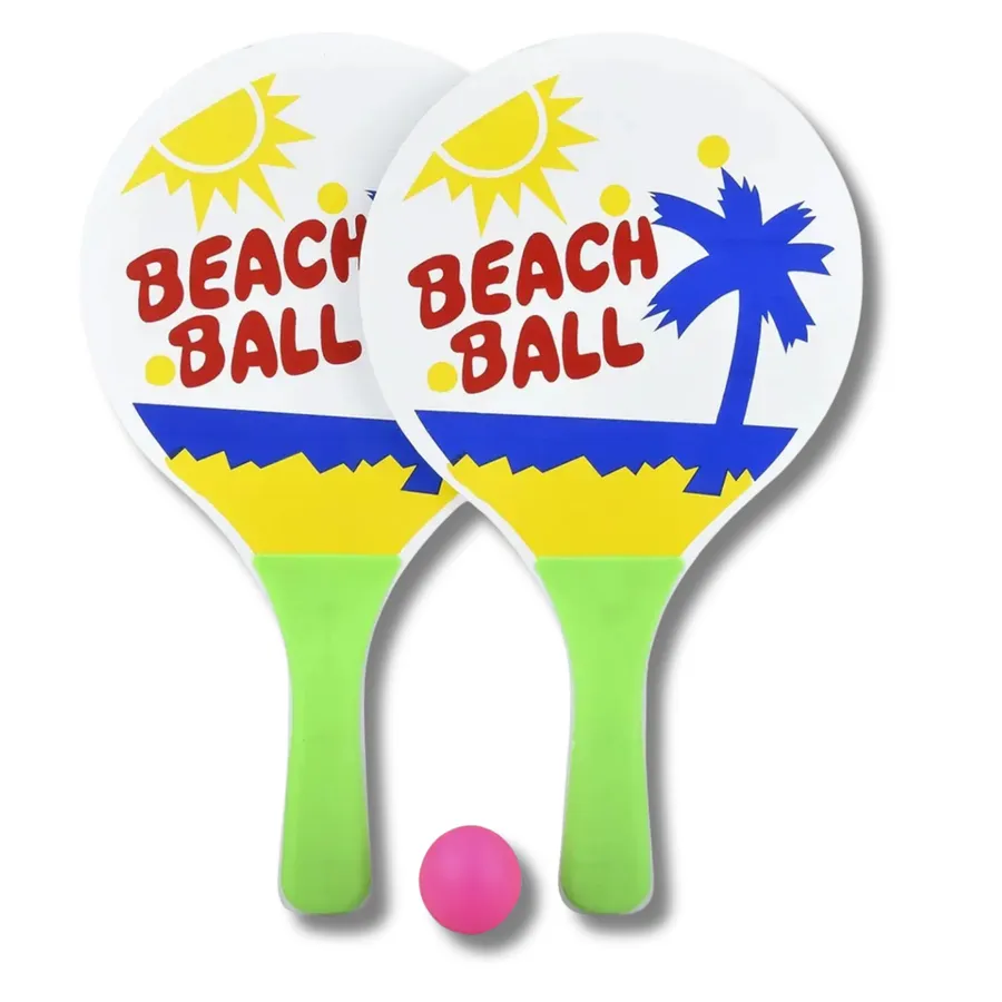 Beach Paddle Ball Fidget Kids Game Set- 14'' — wholesale Fidgets & Sensory by the case