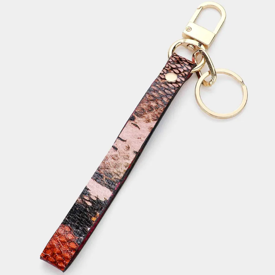 Snake Skin Leather Keychain Back To School — wholesale Keychains & Charms by the case