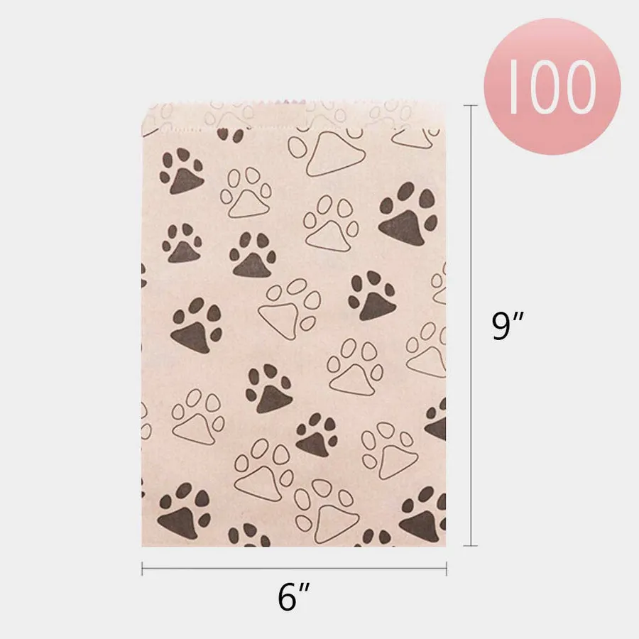 Paw Patterned Printed Treat Paper Bag Set — wholesale Bags & Backpacks by the case