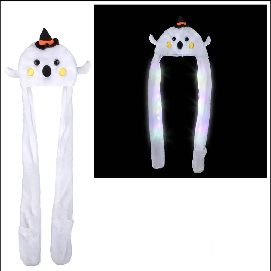 Light-Up Ghost Plush Hoodie Scarf For Kids — wholesale Plush & Squishies by the case