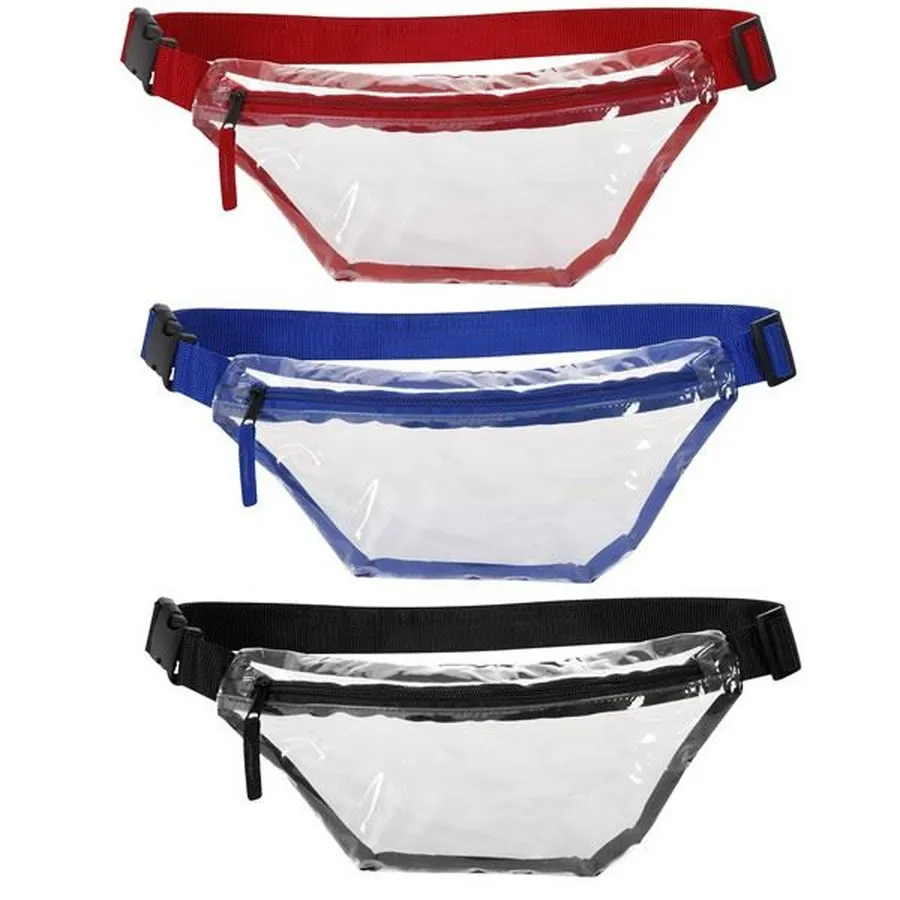 Clear Fanny Packs Kits For Daily Use- Assorted — wholesale Bags & Backpacks by the case