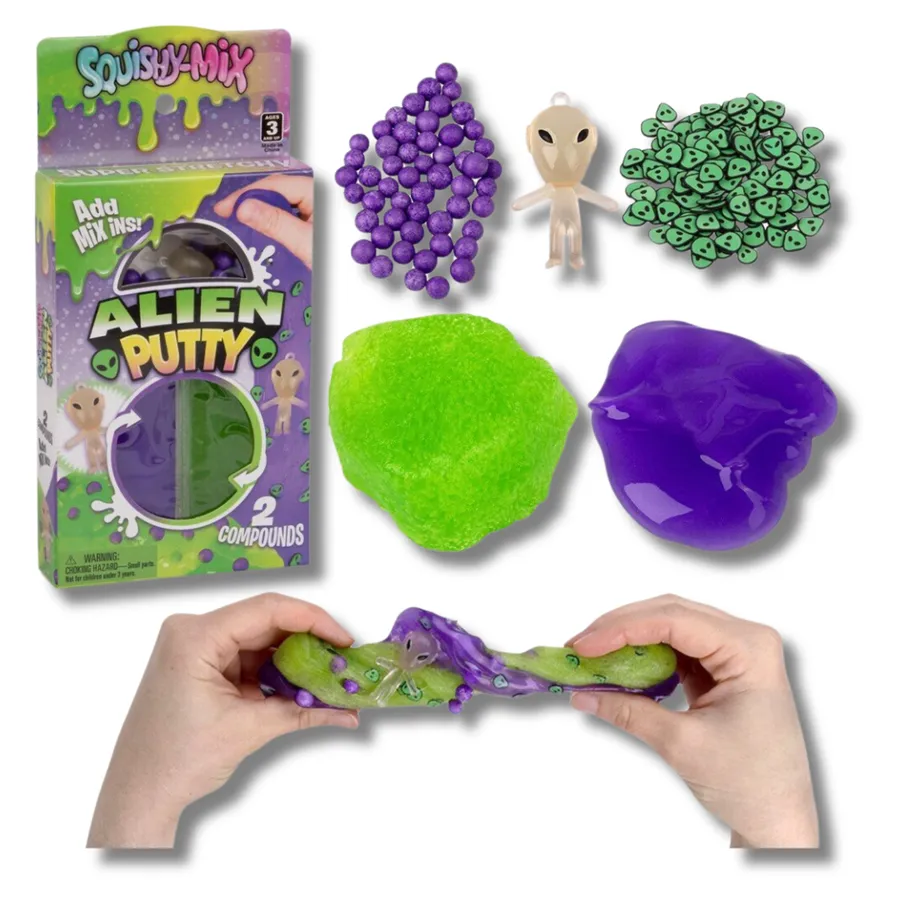 Rainbow Alien Mix Squishy Fidget Putty Kids Toy — wholesale Fidgets & Sensory by the case