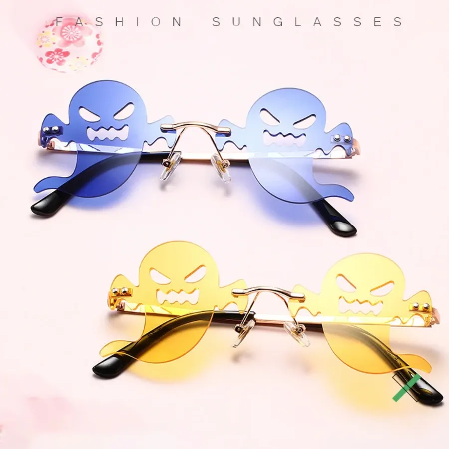 Funny Rimless Devil Sunglasses For Women's - Assorted — wholesale Apparel & Accessories by the case