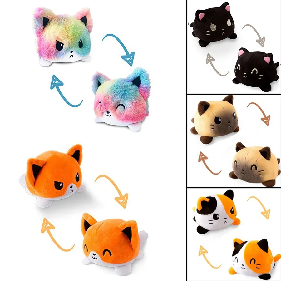 Reversible Cats Plush Toys Stocking Stuffer — wholesale Plush & Squishies by the case