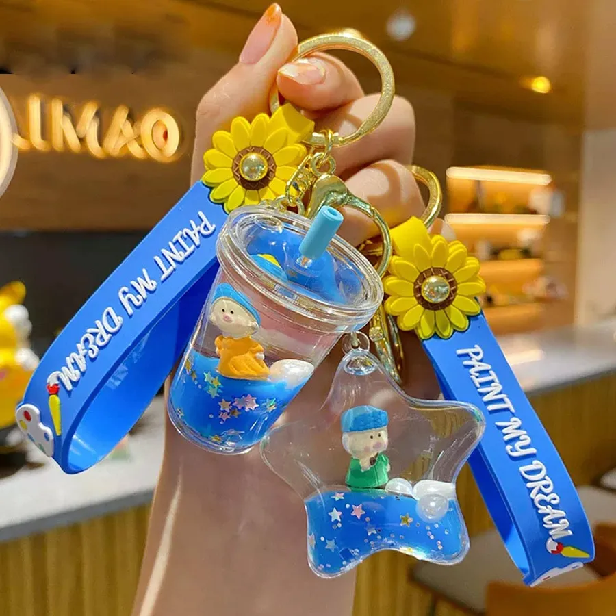 Kids Liquid Filled Keychains for Bags & Keys — wholesale Keychains & Charms by the case