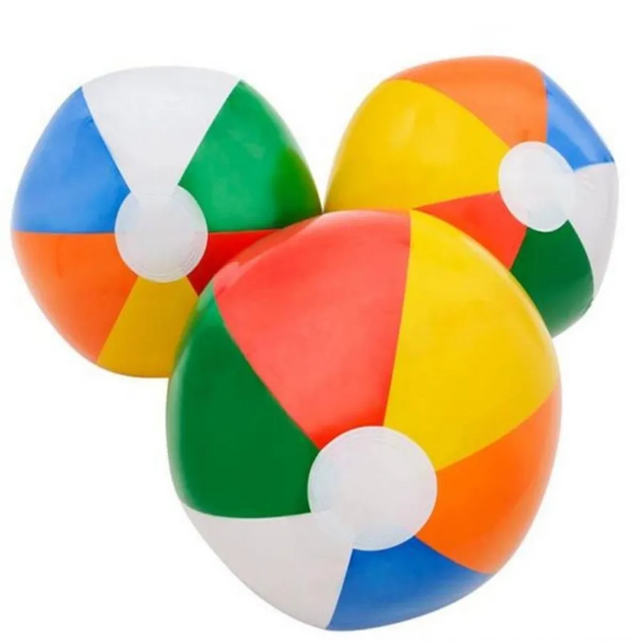 6 Multi-color Beach Ball Inflate - Pack Keeraft Home Gifts — wholesale More Wholesale Goods by the case
