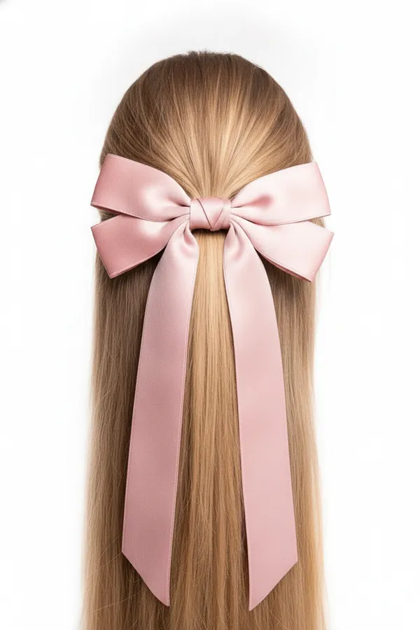 Classic Pink Hair Bow Barrette - Elegant Hair Clip & Accessory for Everyday Boutique Styling — wholesale Apparel & Accessories by the case