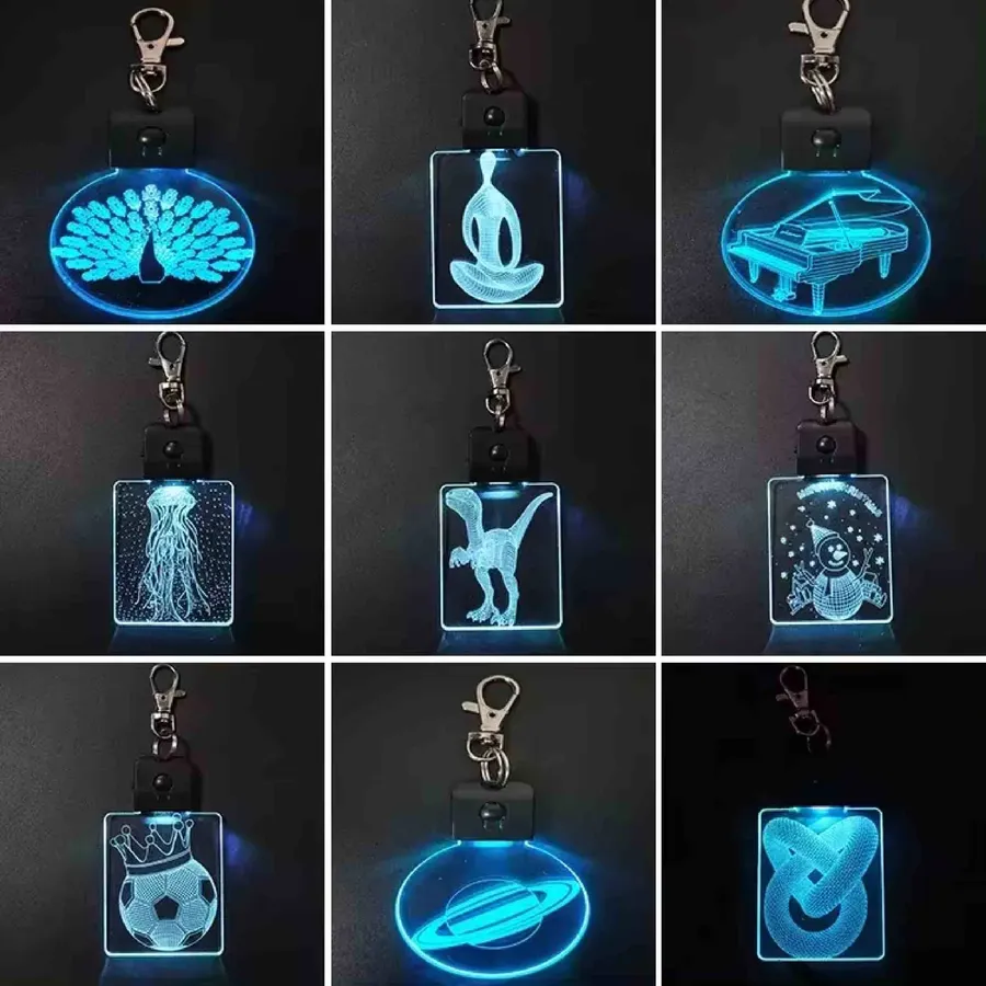 USB Crystal LED Laser Keychain — wholesale Keychains & Charms by the case