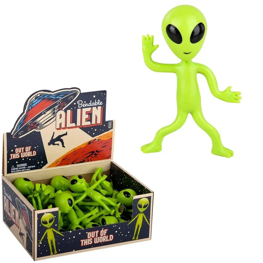 Green Alien Bendable Fidget Kids Toys — wholesale Fidgets & Sensory by the case