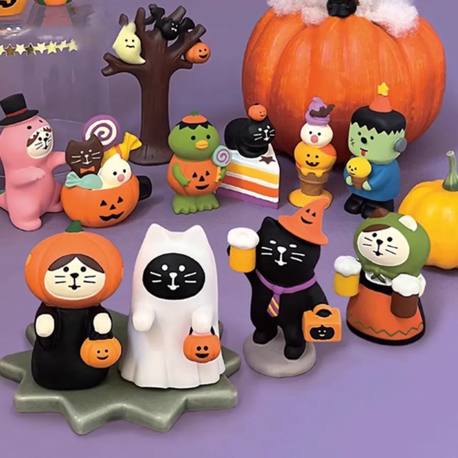 2907BA Halloween Kitten Japanese Miniature Restaurant Desktop Ornaments — wholesale Seasonal & Holiday by the case