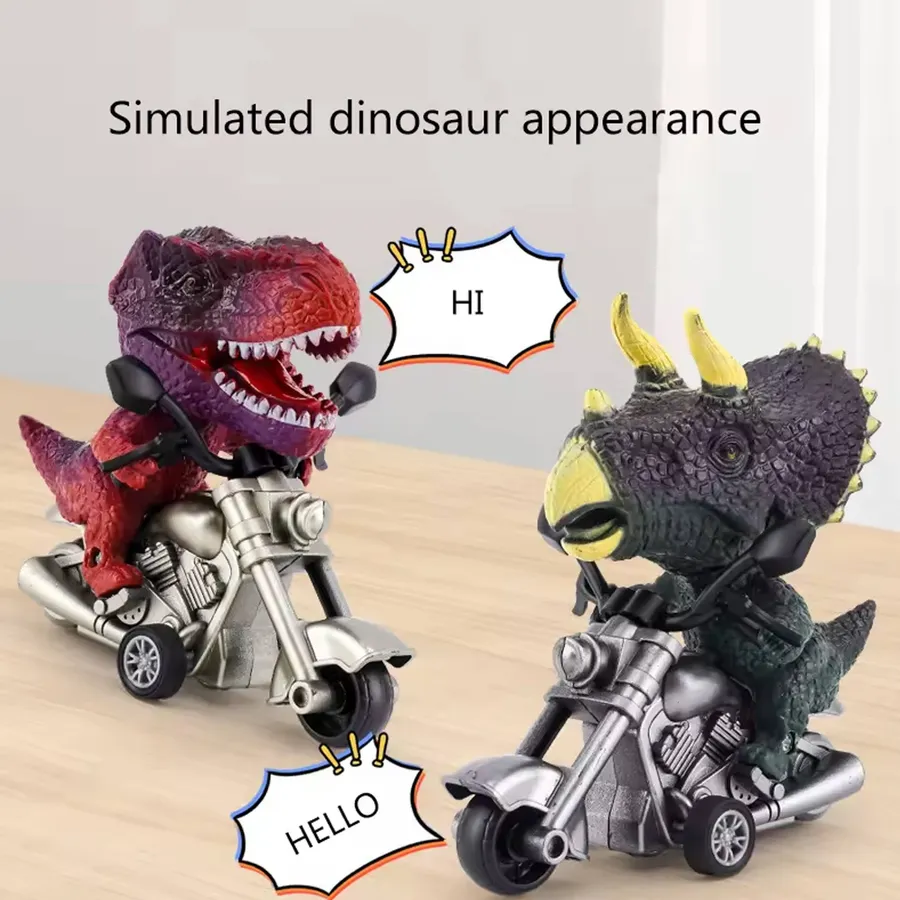 Motorcycle Dinosaur Pull Back Kids Toy In Bulk — wholesale Toys & Games by the case