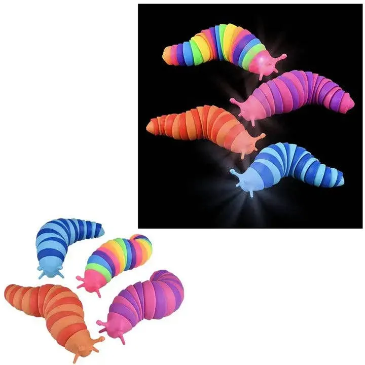 Light-Up Wiggle Sensory Fidget Slug Kids Toy- In Bulk — wholesale Fidgets & Sensory by the case