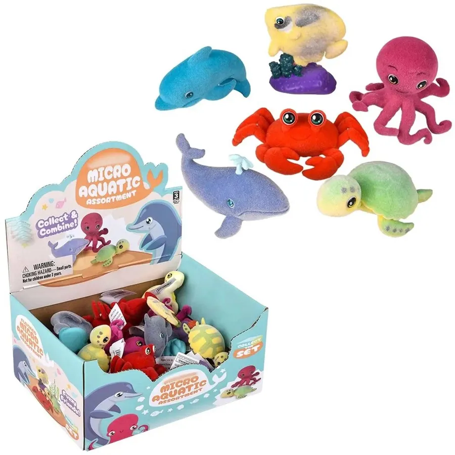 Micro Aquatic Soft Plush Kids Toy- Assorted — wholesale Plush & Squishies by the case
