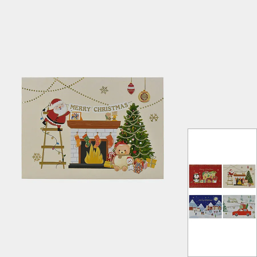Christmas Patterned Greeting Card Set - Assorted — wholesale Seasonal & Holiday by the case