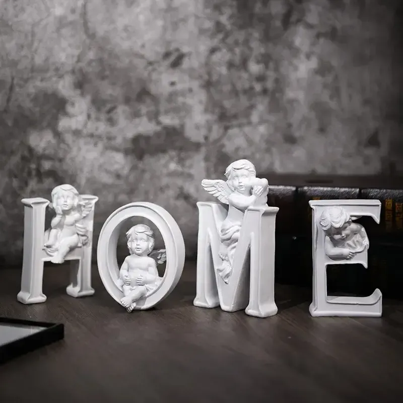 White Angel Letters Ornaments Knickknacks Home — wholesale Home & Décor by the case