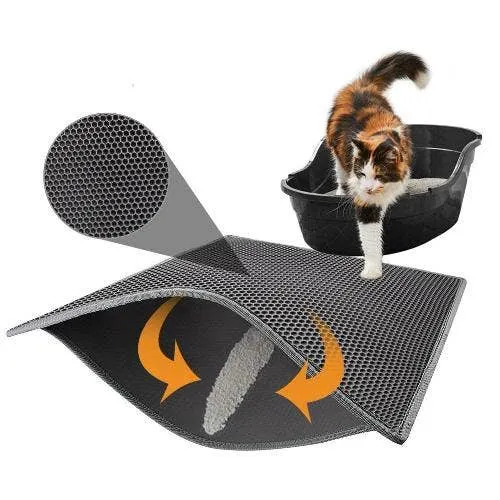 Double-Layer Cat Litter Mat - Waterproof Honeycomb Trapping Mat & Pet Accessories — wholesale Pet by the case