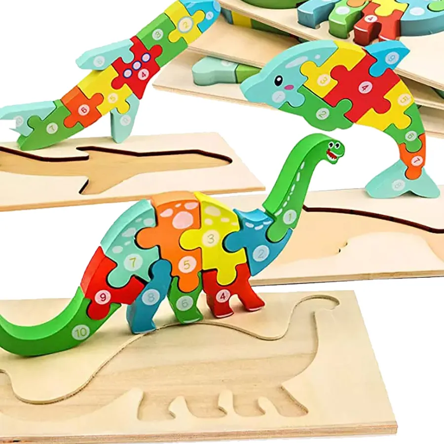 Wooden Animal Puzzle Toy - Bulk — wholesale Toys & Games by the case
