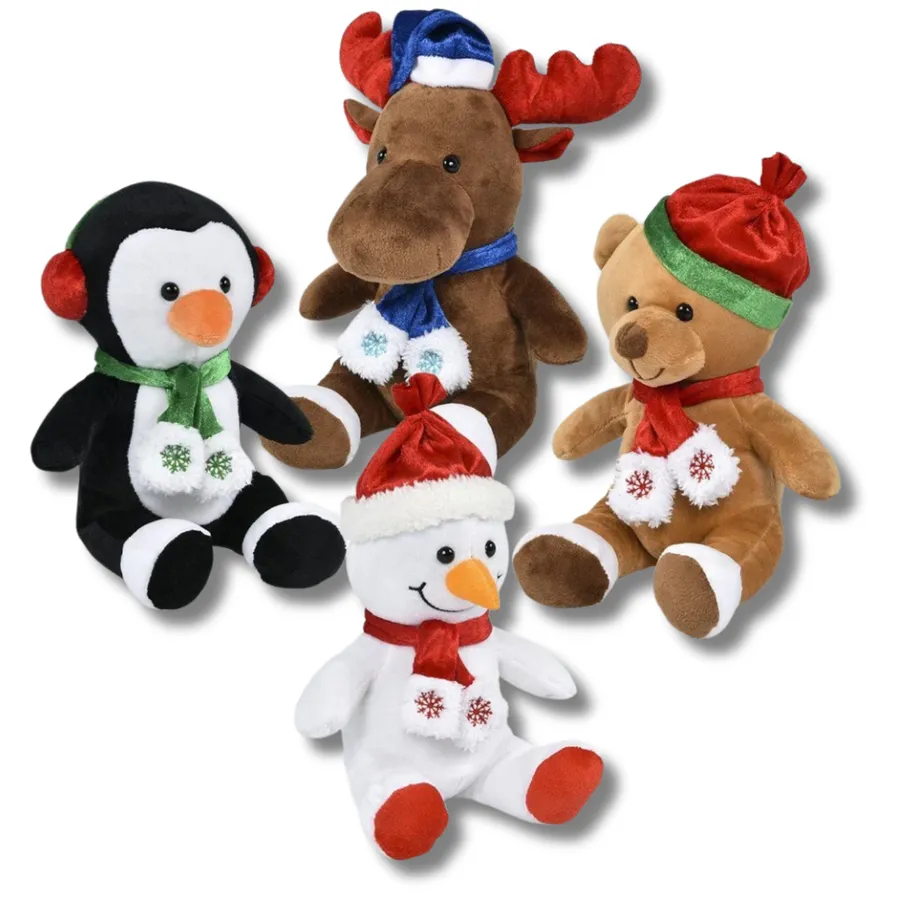 Soft Plush Characters With Scarf Stocking Stuffer Toy — wholesale Plush & Squishies by the case