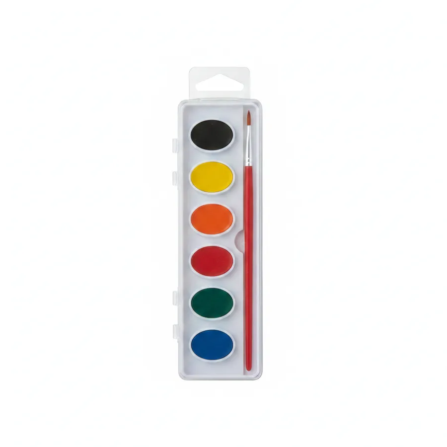 Classic Watercolor Paint Set with Brush - 8 Colors | Classroom and School Art Supplies — wholesale Toys & Games by the case