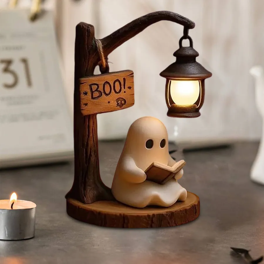 3D Resin Ghost Lantern LED Night Light — wholesale Home & Décor by the case