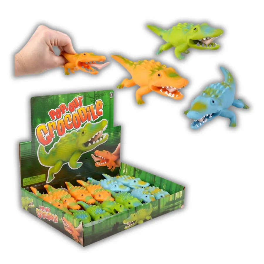 Pop Out Leg Crocodile Kids Toy - Assorted — wholesale Toys & Games by the case