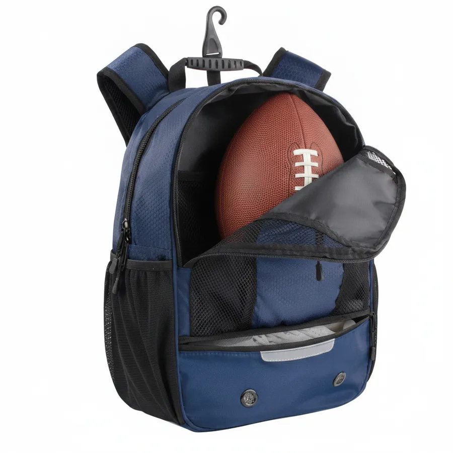 Universal Sports Backpacks with Ball & Shoe Compartment - Navy — wholesale Bags & Backpacks by the case