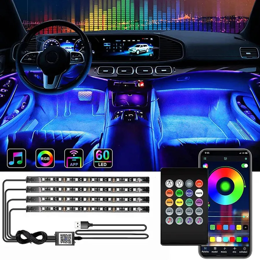 Neon LED Car Lights - Interior Foot Strip - Home Decor — wholesale Home & Décor by the case
