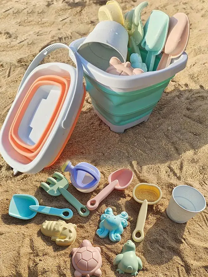 11PCS Sand Toys Set – Kids Beach Bucket Play Kit — wholesale Toys & Games by the case