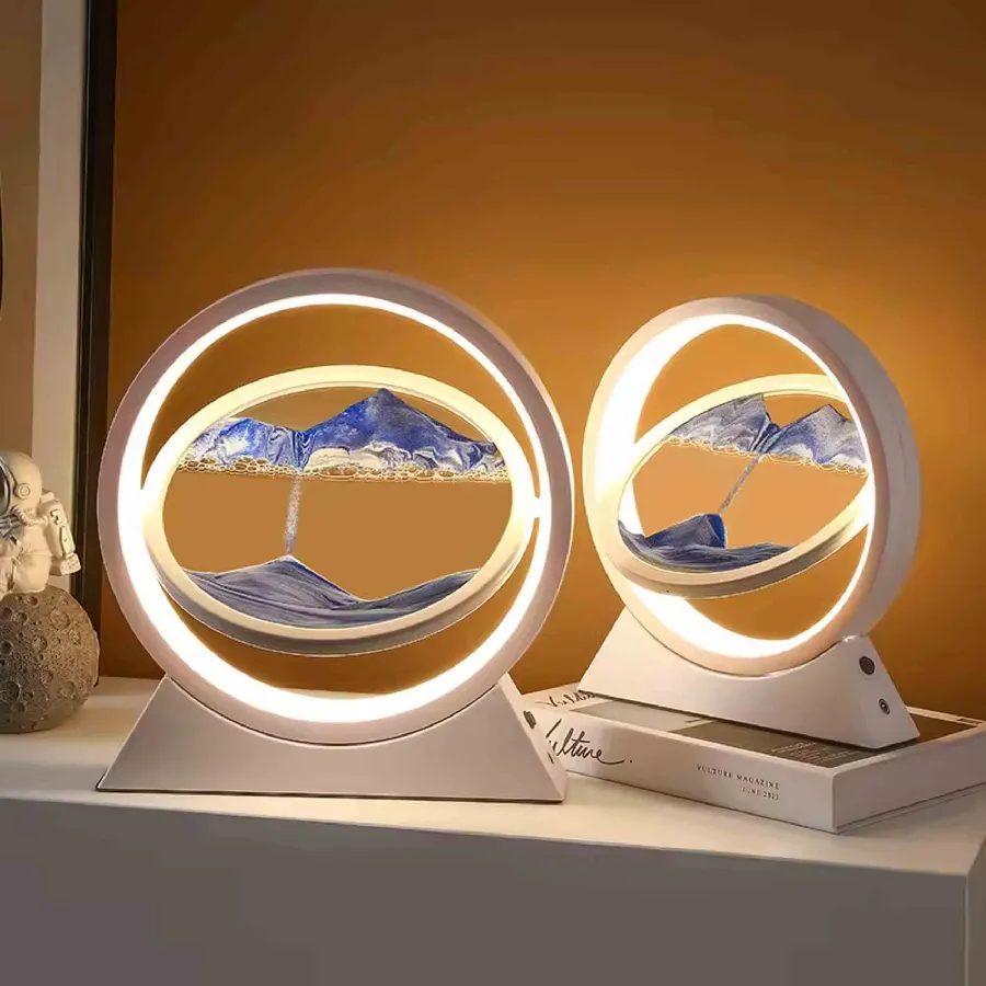 Dynamic Sand Art Glass Landscape Lamp For — wholesale Apparel & Accessories by the case