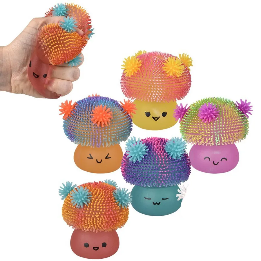 Squishy Puffer Mushrooms Kids Toy - Assorted — wholesale Plush & Squishies by the case