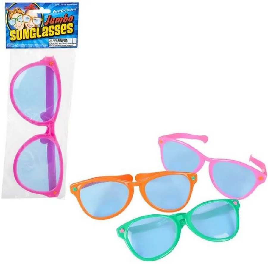 Colorful Plastic Jumbo Sunglasses For Kids- Assoretd — wholesale Apparel & Accessories by the case