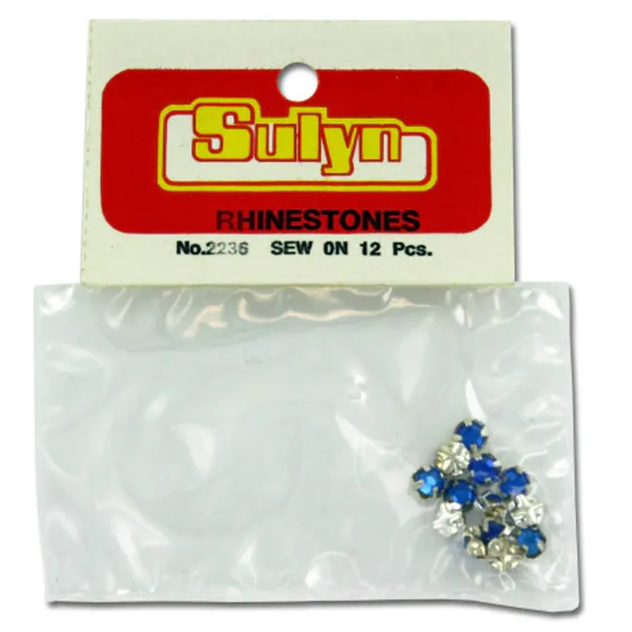JT Crafts Beads Decorative Sew-On Blue Rhinestones — wholesale Home & Décor by the case