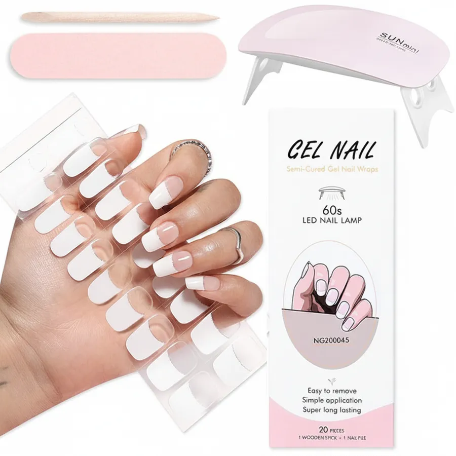 Gel Nail Wraps UV Lamp Kit | Salon At-Home Manicure — wholesale Home & Décor by the case