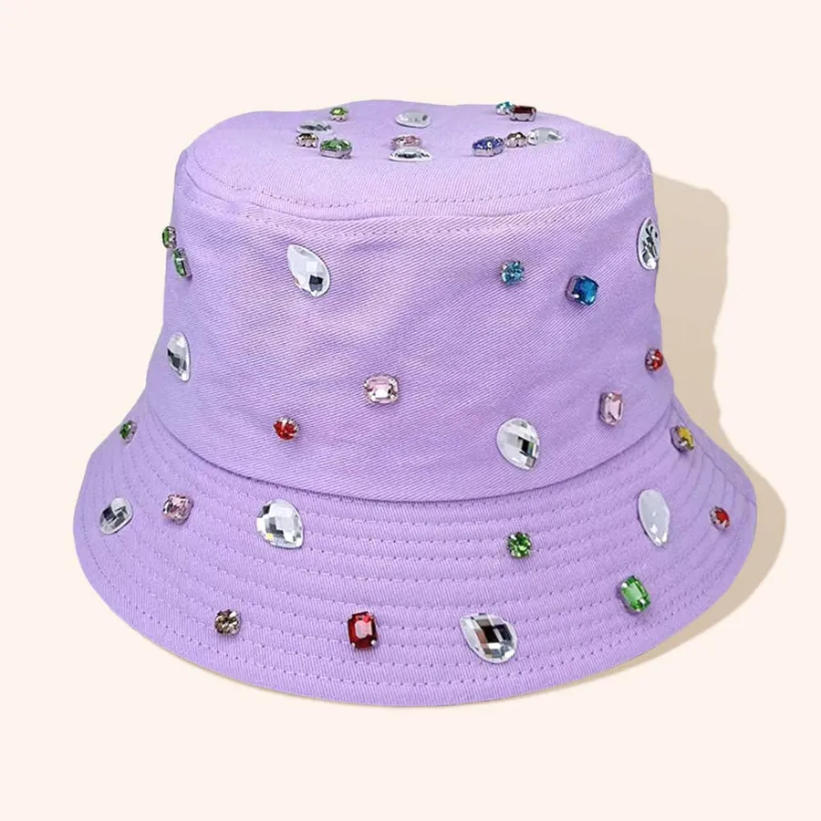 Stone Embellished Bucket Hat For Women's - Assorted — wholesale Apparel & Accessories by the case