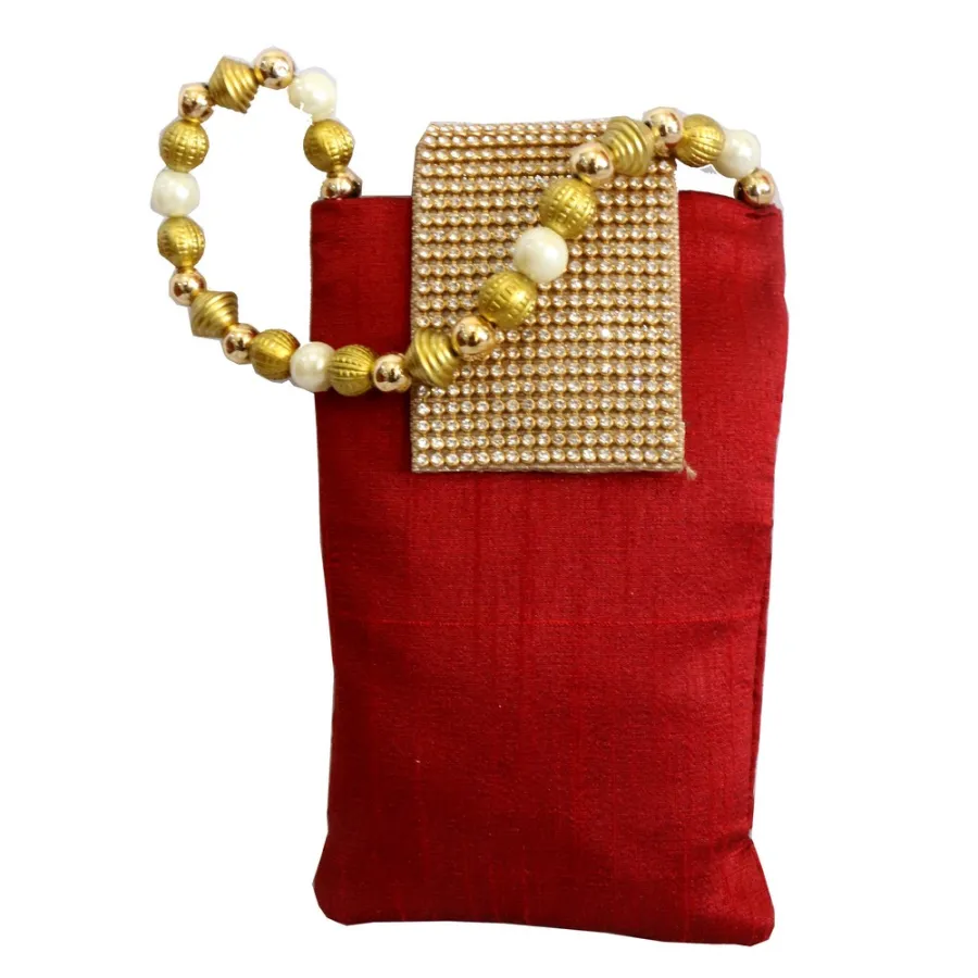 Dark Red Rectangular Pouch Bag With — wholesale Bags & Backpacks by the case