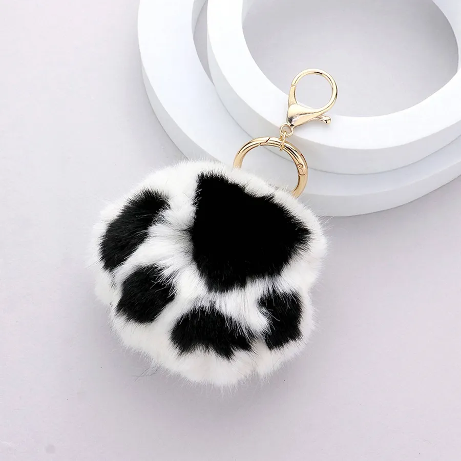 Easter Trendy Faux Fur Paw Keychain - Assorted — wholesale Keychains & Charms by the case