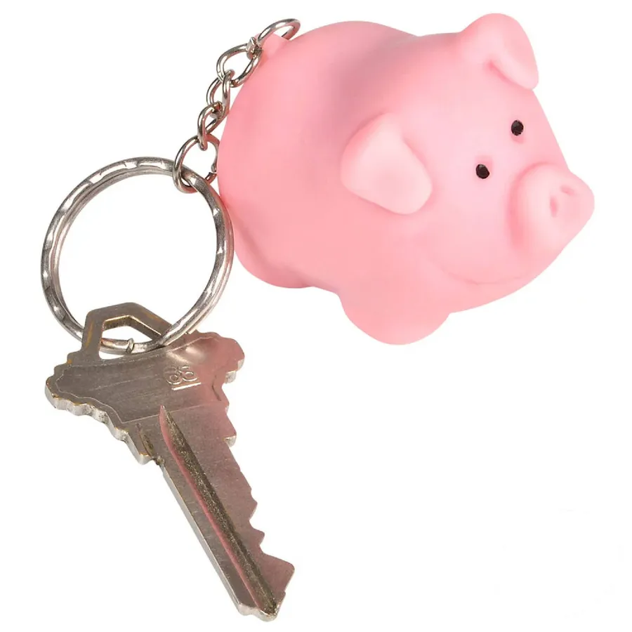 Pooping Pig Kids Keychain — wholesale Keychains & Charms by the case
