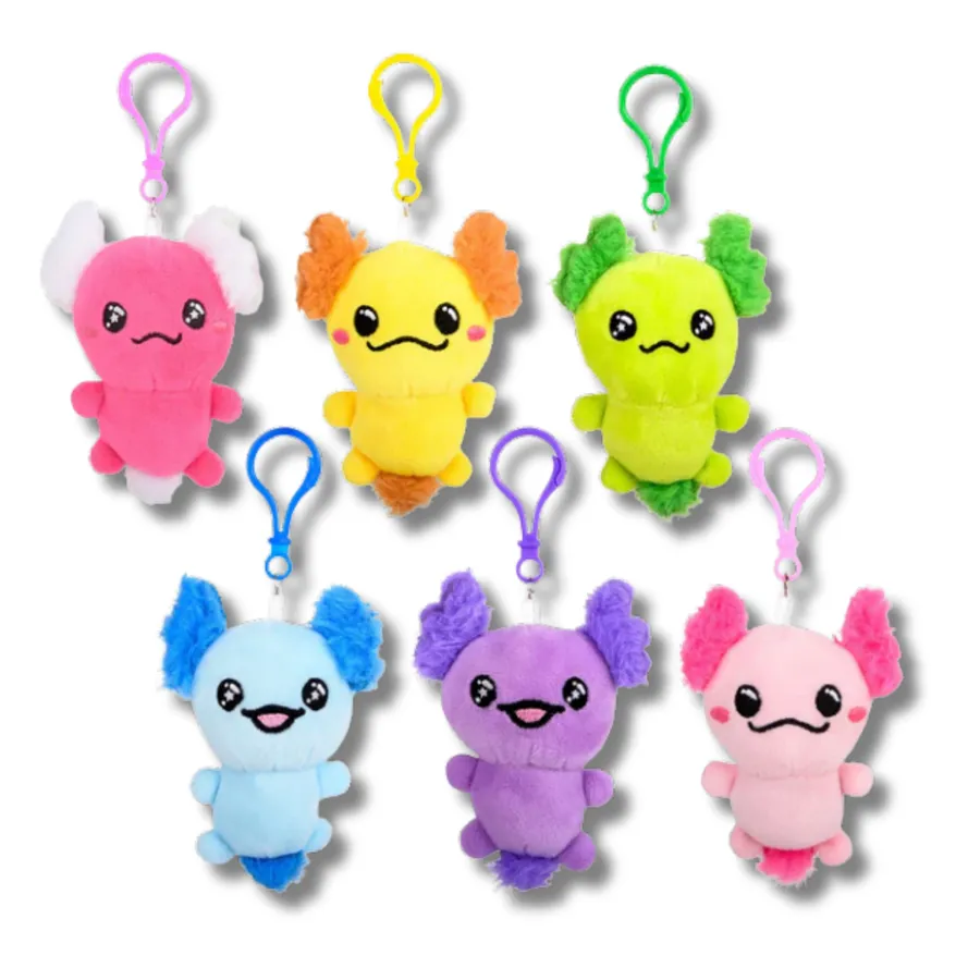 Plush Axolotl Clip On Keychain Toy For Kids - Assorted — wholesale Plush & Squishies by the case