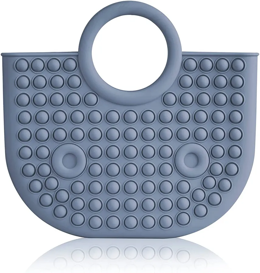 Stylish Grey Pop It Tote Bag — wholesale Fidgets & Sensory by the case