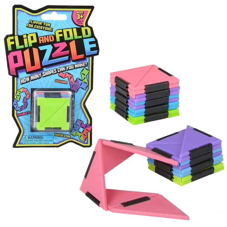 Flip & Fold Puzzle Fidget Learning Cube Toy In Bulk — wholesale Fidgets & Sensory by the case