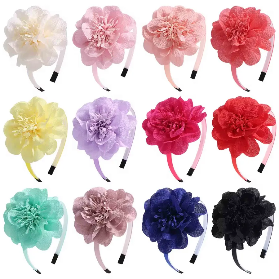 Handmade Chiffon Flower Headbands For Kids — wholesale Apparel & Accessories by the case