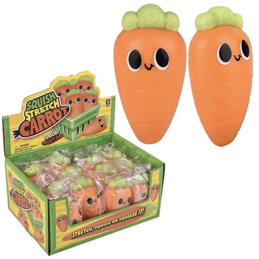 Carrot Squeeze Stretchy Fidget Kids Toy — wholesale Fidgets & Sensory by the case