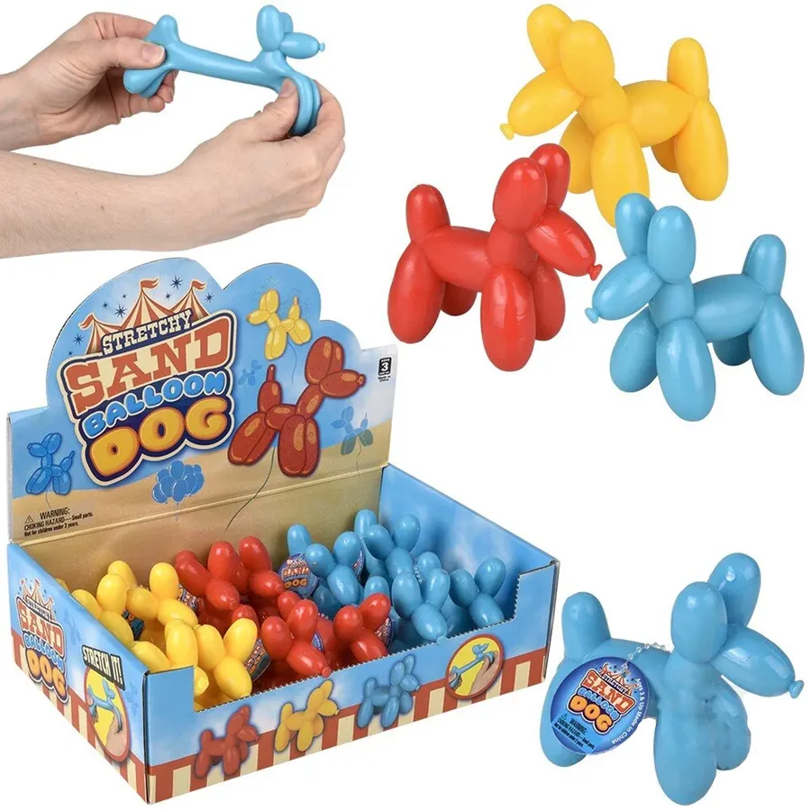 Stretchy & Sand Balloon Dog Kids Toy — wholesale Party & Gifts by the case